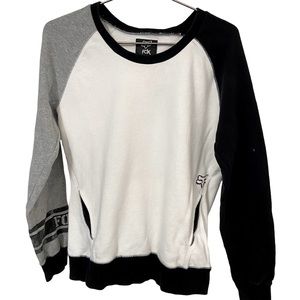 Fox Women's White Colorblock Raglan Pullover Sweatshirt